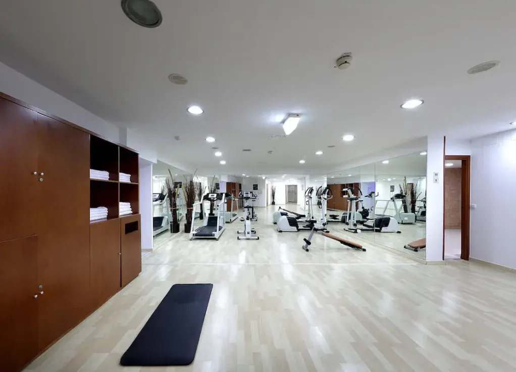 24-hour gym with cardio and strength equipment at Exe Vienna Hotel